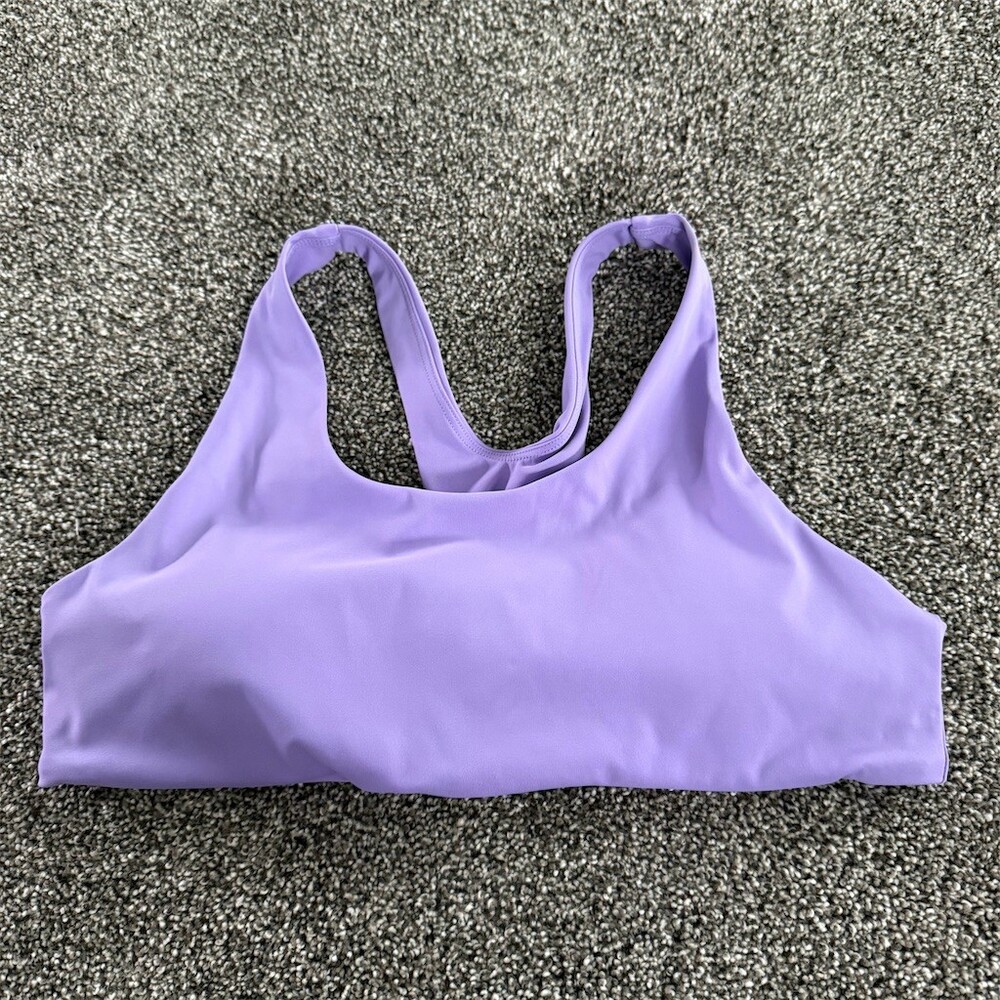 BUCKED UP Sports Bra Womens Size L Lavender Purple Racerback Activewear